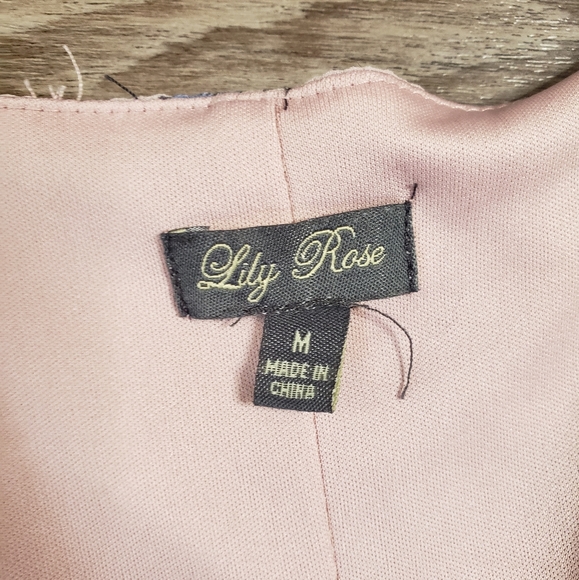 Lily Rose Lavender Floral Chiffon Maxi Dress Wrap Neckline Boho Peasant Girly MD - Picture 9 of 13